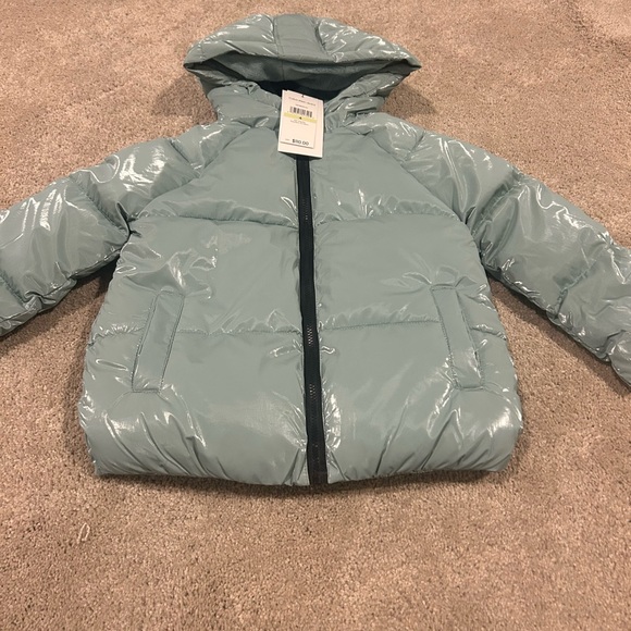 NWT Calvin Klein Jeans Kids Liquid Shine Aquifer Puffer Jacket Size 4 New - Picture 3 of 9